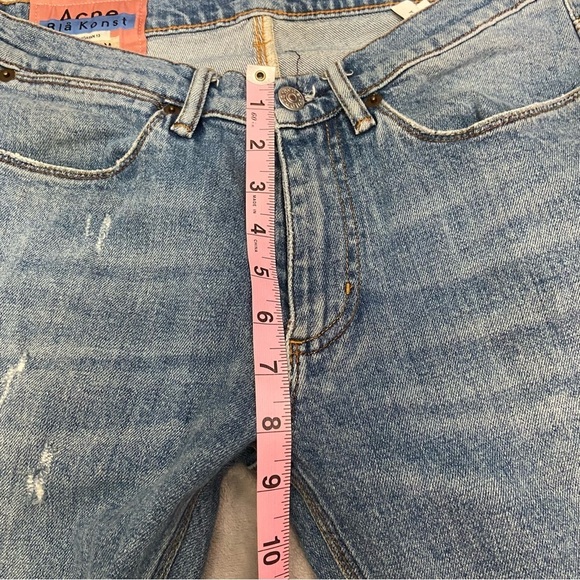 Acne studios Bla Konst max mid ripped Slim Fit Ripped Knee Jeans 28839 - Picture 10 of 13